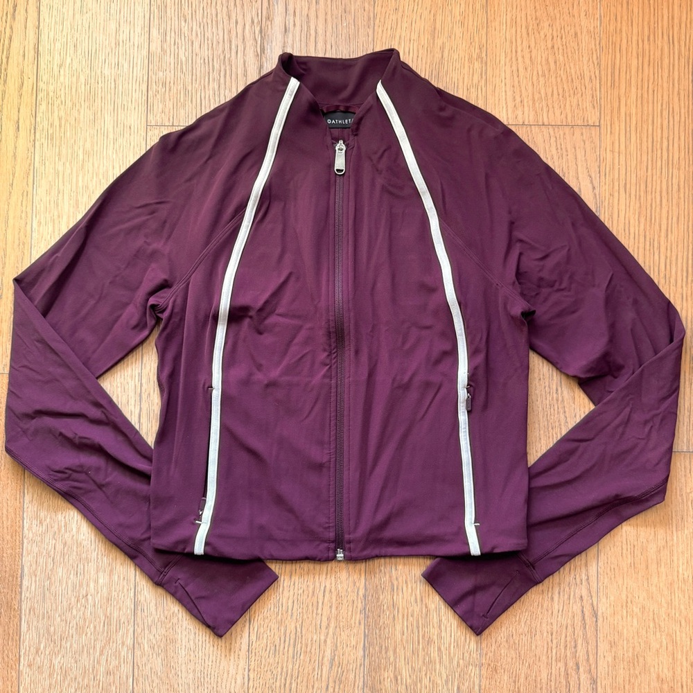 Athleta Yoga Jacket Burgundy NWT - Size M - Picture 5 of 9